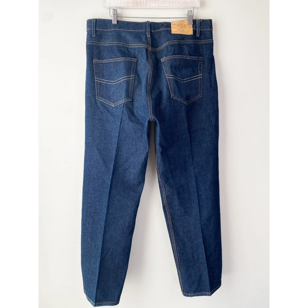 Beyond The Limit Mens Y2K Big & Tall Jeans 40x32 Dark Wash Straight‎ Leg Baggy
